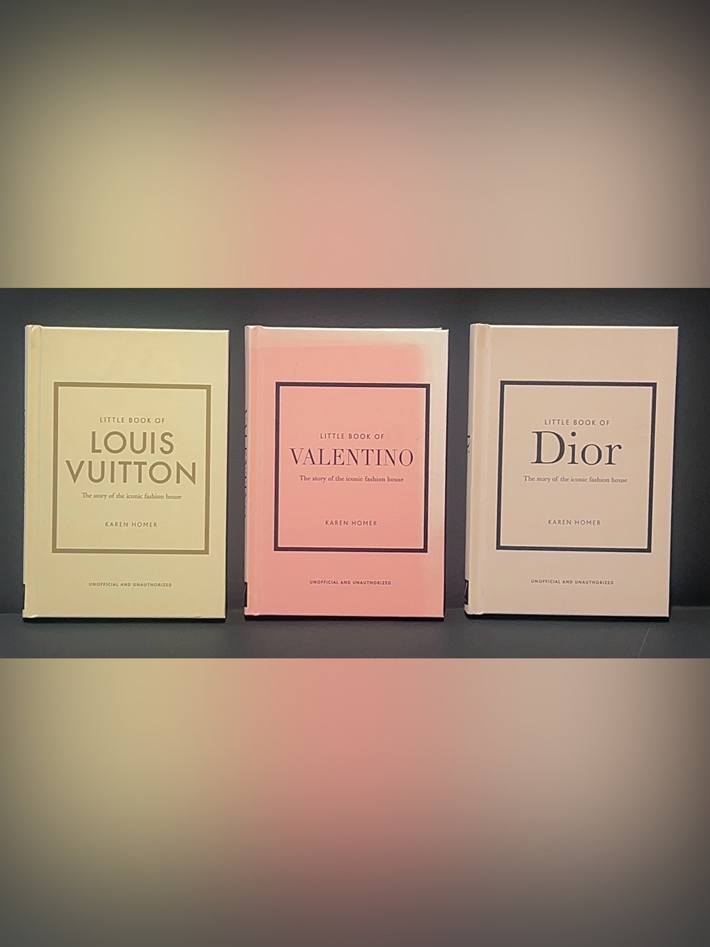 Set of 3 designer fashion legend books